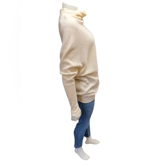 Allsaints EUC Lambswool Cashmere Knit Cream Sweater Size XS - Picture 3 of 9